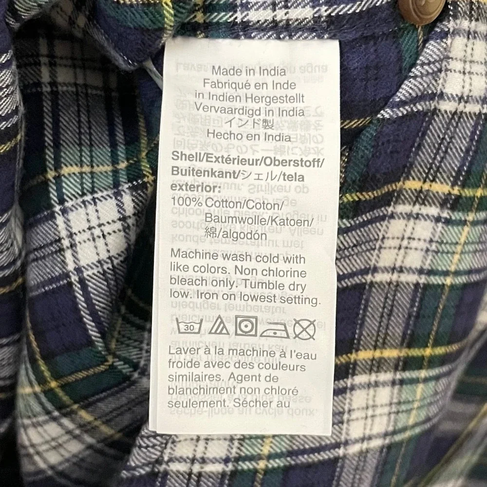 J. Crew Shirt Mens Medium Slim Fit Brushed Twill‎ Plaid Long Sleeve Button Down